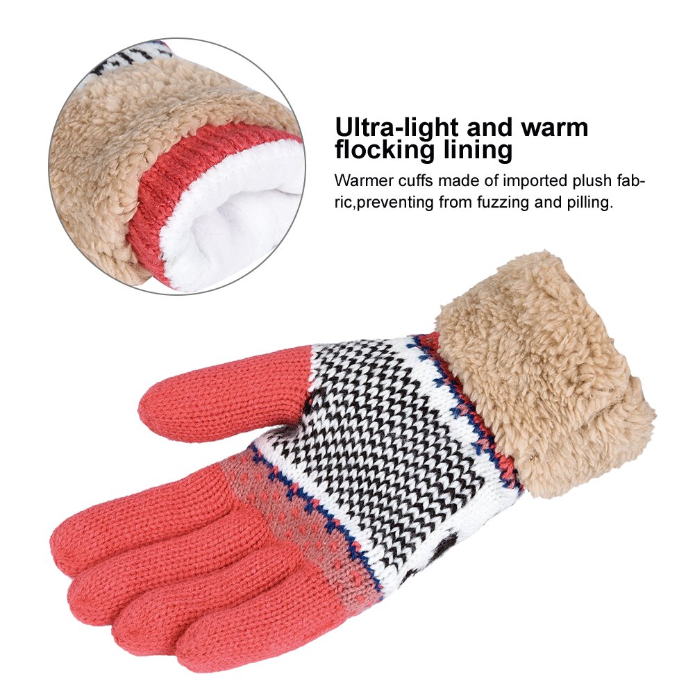 Vbiger Winter Handschuhe Warme Handschuhe Baumwolle Damen Frauen Handschuhe, Rosa(M), One Size
