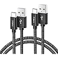 Basesailor USB Type C Charger Cable 1FT 2 Pack,Nylon Charging Cord for Samsung Galaxy Z Flip Fold,Note 20,S8 S9 S10 S10E 10E S23 S20 FE 21 S21 S22 22 Plus Ultra,A51 A52 A53,Google Pixel 6 5 4 XL