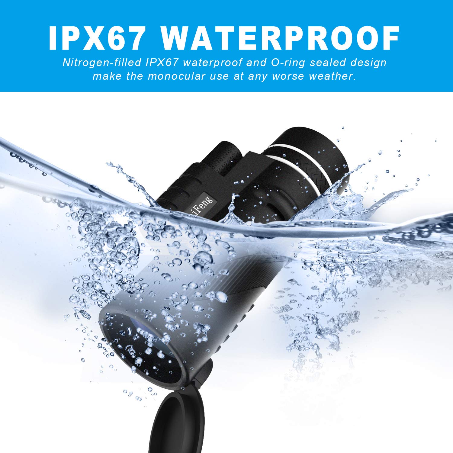 YOULERBU 40x60 Monocular Telescope, High Power BAK4 Prism FMC Lens Waterproof Scope with Quick Smartphone Holder and Tripod Camera for Bird Watching, Hunting, Camping, Hiking, Outdoor, Surveillance