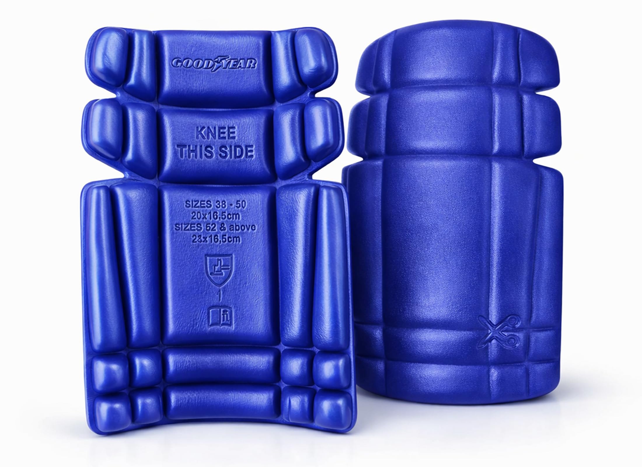 Goodyear Workwear Knee Pads Inserts – Ergonomic EVA Foam Safety Knee Pads for Work Trousers, Flexible Protective Knee Cushion Pads 1 Pair, Blue One Size