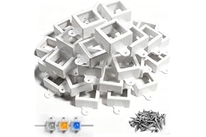 HENKGO 75 Set Light Clips for Govee H705A/B/C/H805 Outdoor Lights with 150 Screws Secure Mounting Brackets for Govee Permanent (H805/H705) Not Compatible Pro Version Outdoor Lights（White）