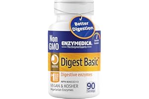Enzymedica - Digest Basic, 90 Vegan Capsules 90-Day Supply - Daily Full Spectrum Enzyme Blend for Comfortable Mealtime Experi