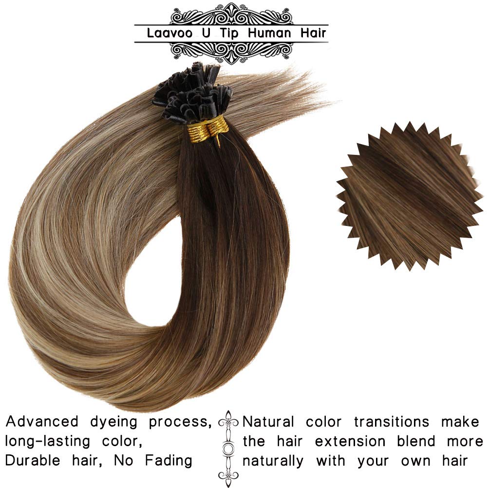 Laavoo 22 Inch U Tip Fusions Hair Extensions Keratin Pre Bonded