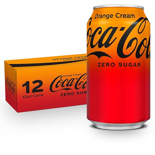 COCA-COLA ZERO SUGAR ORANGE CREAM SODA SOFT DRINK,...