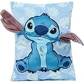 Jay Franco Disney Lilo and Stitch 3D Snuggle Pillow - Super Soft Blue Plush Pillow - Measures 15 Inches
