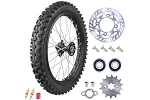 RUIQIMOTO 2.75x17 70/100-17 Front Wheel Tire Rim Inner Tube for 110cc 125cc 140cc 150cc SSR Motorsports SR150 TaoTao DB17 DB27 Apollo KLX140R KX85 KX80 Baja Motorsports DR90 irt Pit Bike Motorcycle