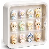 AVLA Figure Display Case, 3 Tiers Clear Acrylic Doll Storage Box, Wall-Mounted Collectibles Display Stand with Magnetic Door, Dustproof Minifigure Showcase for Mini Toys, Action Figures, White