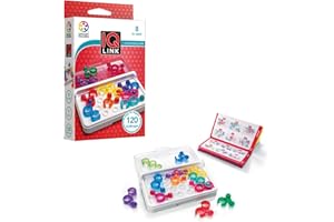 SmartGames IQ Link, a Travel Game for Kids and Adults. A STEM-Focused Cognitive Skill-Building Brain Game - Brain Teaser for Ages 8 & Up, Kids and Family Travel Games – Travel Puzzles.