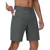 JWM Men's Golf Shorts 8" 11" Stretch Lightweight Hybrid Casual Dress Work Long Short with Zipper Pocket Flat Front Quick Dry