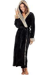 Alexander Del Rossa Women's Faux Fur Feather Hooded