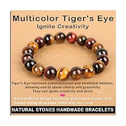 AD Beads Handmade Gemstone Stretch Elastic Bracelet