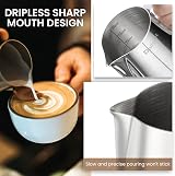 Dailyart 350ml Milk Frothing Pitcher 304 Stainless Steel Latte Art Pen view 3