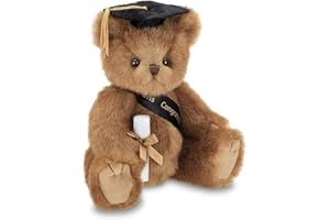 BEARINGTON COLLECTION Bearington Smarty Class of 2025 Graduation Plush Teddy Bear Stuffed Animal, Black Cap, 10 Inch