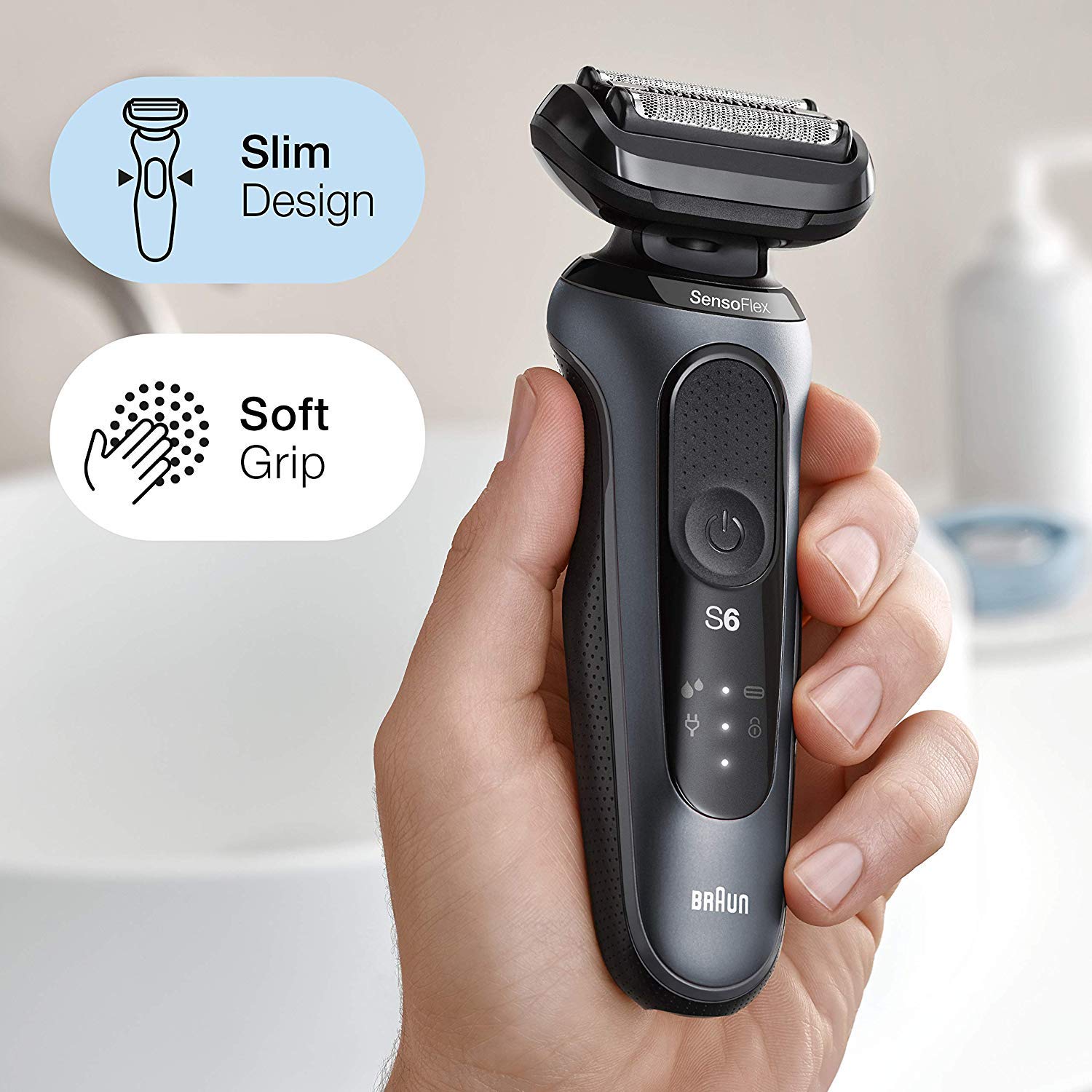 braun series 6 6090cc electric razor for men with smartcare center beard and stubbletrimmer