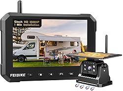 Magnetic Solar Wireless Backup Camera for Truck, 5