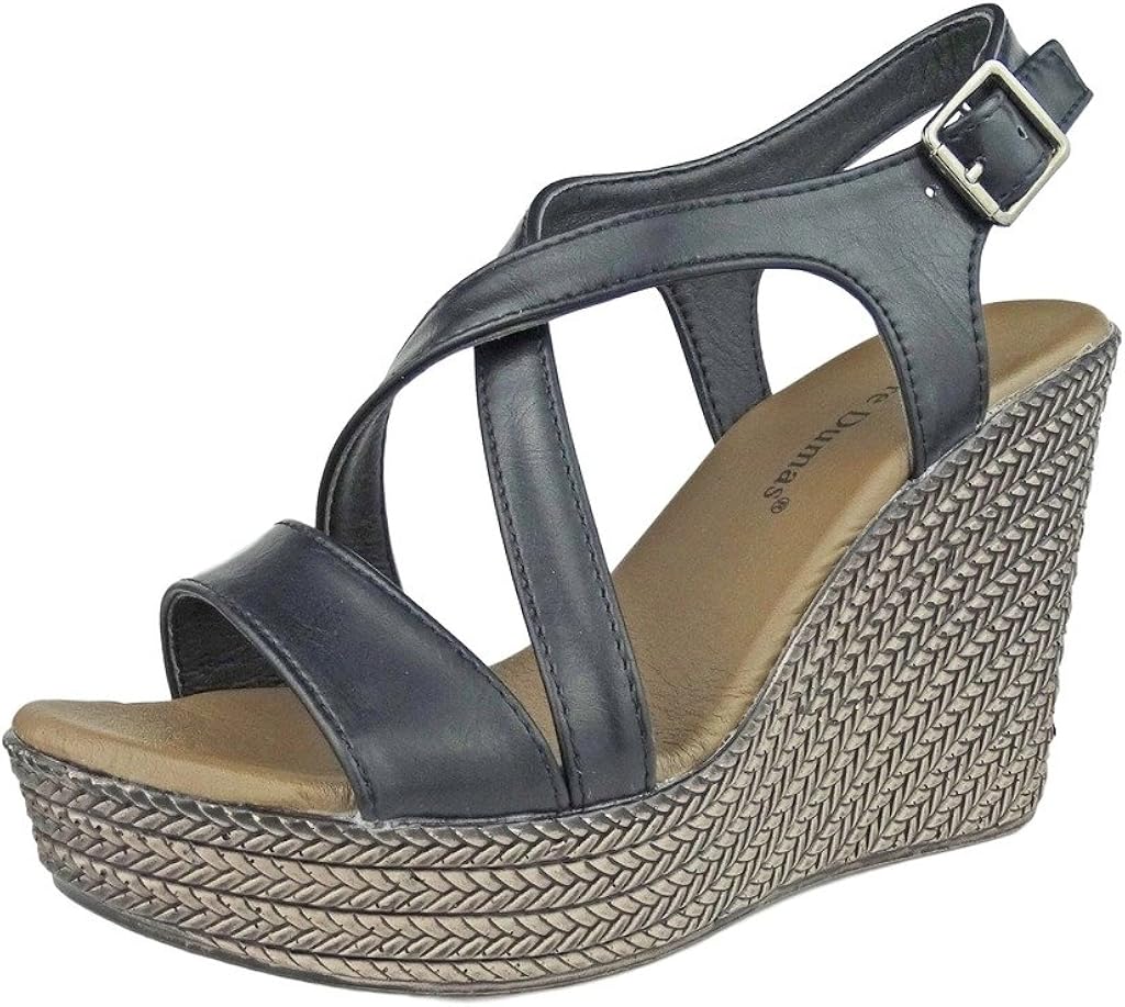 Amazon.com | Pierre Dumas Women's Claribel-1 Vegan Leather Strappy Adjustable Ankle Strap 