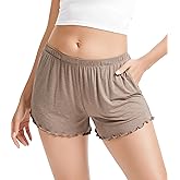 NACHILA Women's Pajama Shorts-Viscose Made from Bamboo, Soft Bermuda Shorts with Pockets Cool Sleep Shorts Casual Bottoms