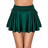 Avidlove Women Pleated Mini Skirt Y2k Drawstring Short Skirts Ruched Skater Skirt Cute Rave Outfit