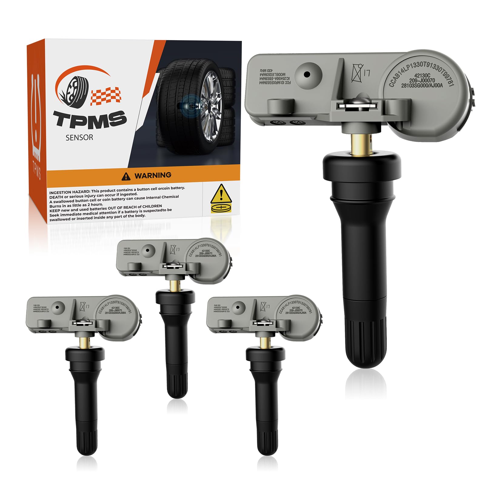 Chevy Mat Sensor ISINLASSO TPMS Sensor, GM 315MHZ Pre-Programmed Tire Pressure Sensors ...