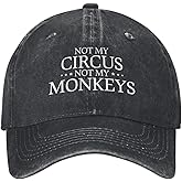Funny Hat Not My Circus Not My Monkeys Hats Women Baseball Cap Fashionable