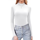 Zeagoo Womens Long Sleeve Shirts Mock Neck Basic Slim Fitted Tops Lightweight Stretch Base Layer T-Shirt