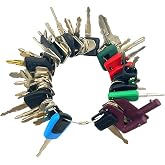 42PCS Heavy Equipment Key Master Set, Construction Machine Operator Keys | Ignition for Caterpillar Bobcat JD Case JLG JCB Volvo Hyster Ford New Holland Yanmar Takeuchi Kubota Komatsu Toyota Hitachi