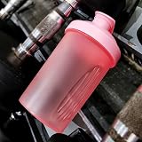 DDSHUN Pink Shaker Bottle 400 ml Protein Powder Mixer with Mixball BPA Free view 6