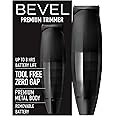 Bevel Beard Trimmer for Men - Black Edition Cordless Trimmer, 8 Hour Rechargeable Battery Life, Tool Free Adjustable Zero Gapped Blade, Barber Supplies, Mustache Trimmer