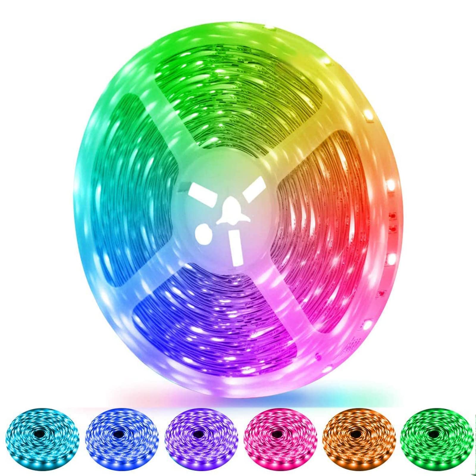 LATKRUU LED Strip Lights 20M (1 ROLL), ONLY LED Strip Lights Replacement | Note Remote Controller and AC Adapter not Included | SMD5050 RGB Colour Changing Mood Light for Bedroom, Christmas