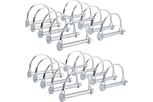 YaeMarine 20 PCS Round Wire Shaft Locking Pin Heavy Duty Safety Coupler Pin 3 Sizes Available: 5/16" x 2-1/4", 3/8" x 2-1/4", 1/4" x 1-3/4" (20Pcs: 5/16" x 2-1/4")