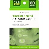 ACROPASS Trouble Spot Calming Patch, Ultra Slim Hydrocolloid Acne Pimple Patch with Tea Tree, CICA &amp; Salicylic Acid, Invisible Matte Finish, 3 Sizes (10mm, 12mm, 22&times;16mm) (60 Count)