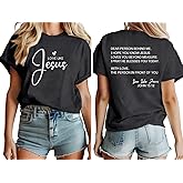 TUPOSU Christian Shirts for Women Love Like Jesus T-Shirt Faith Religious Tee Tops