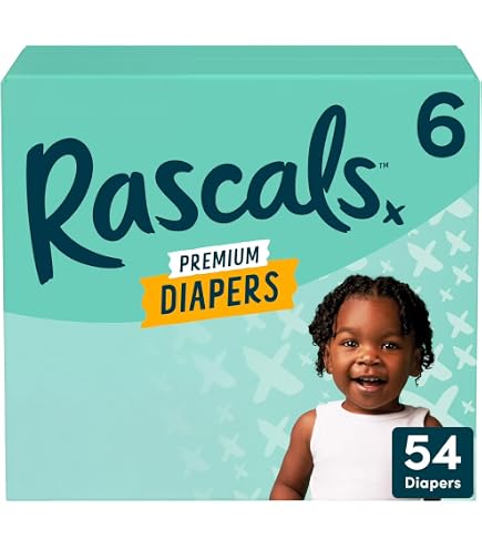 Amazon.com: Rascal + Friends Premium Diapers, White Size, 6 (108