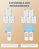 DEWENWILS Remote Control Plug Socket 13A 3120W 100ft Long Range 3 Pack view 6