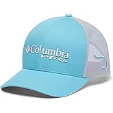 Columbia Unisex PFG Logo Mesh Snap Back, Vintage Blue/Hook, One Size