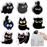8 PCS Cute Chip Clips, Food Bag Clips, Funny Cat Shaped | Acrylic Kitchen Snacks Clip for Airtight Seal Food Storage, Paper Storage