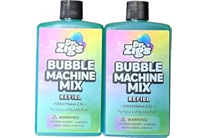 Dr Zigs Eco Giant Bubble Mix - Machine Mixture Refill (Makes 169 fl.oz) - Ultra Concentrate, Professional Grade Solution, World-Record Size Bubbles.