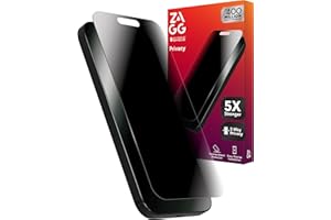 ZAGG Glass Elite Privacy Screen Protector for iPhone 16 Pro Max - 2-Way Privacy Filter, Ultra-Strong Tempered Glass, 5X Stronger, InvisibleShield, Smudge-Free, Easy Install, Recycled Content