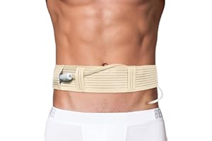 EASETOU Soft Breathable Peritoneal Dialysis Belt Adjustable PD Catheter Holder Accessories Discreet for Safety Secure Transfer Set Peg Feeding Tube Supplies Men Women Beige Medium