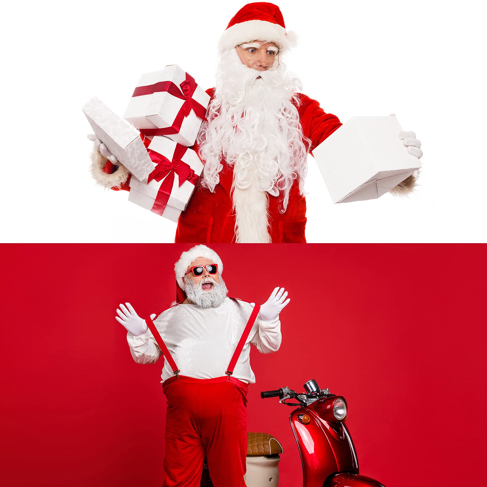 Sumind Inflatable Belly Santa Claus Belly Empty Fake Padded Pregnancy Belly Cosplay Belly for Halloween Party Christmas Party