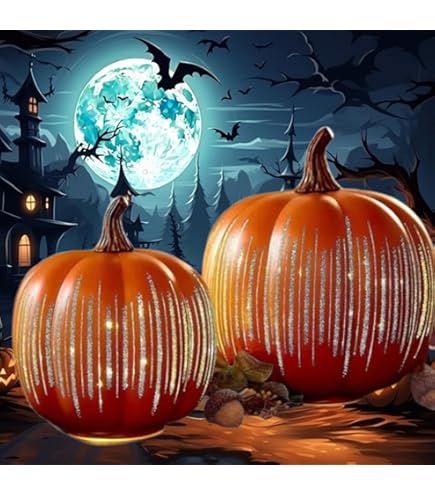 Cherishous Twinkle LED Kürbis - Magische Halloween Deko Mit Sternen-Effekt