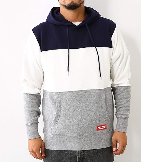 Amazon ロデオクラウンズ ワイドボウル Rodeo Crowns Wide Bowl メンズ カラースキーム パーカー L 柄ネイビー トレーナー パーカー 通販