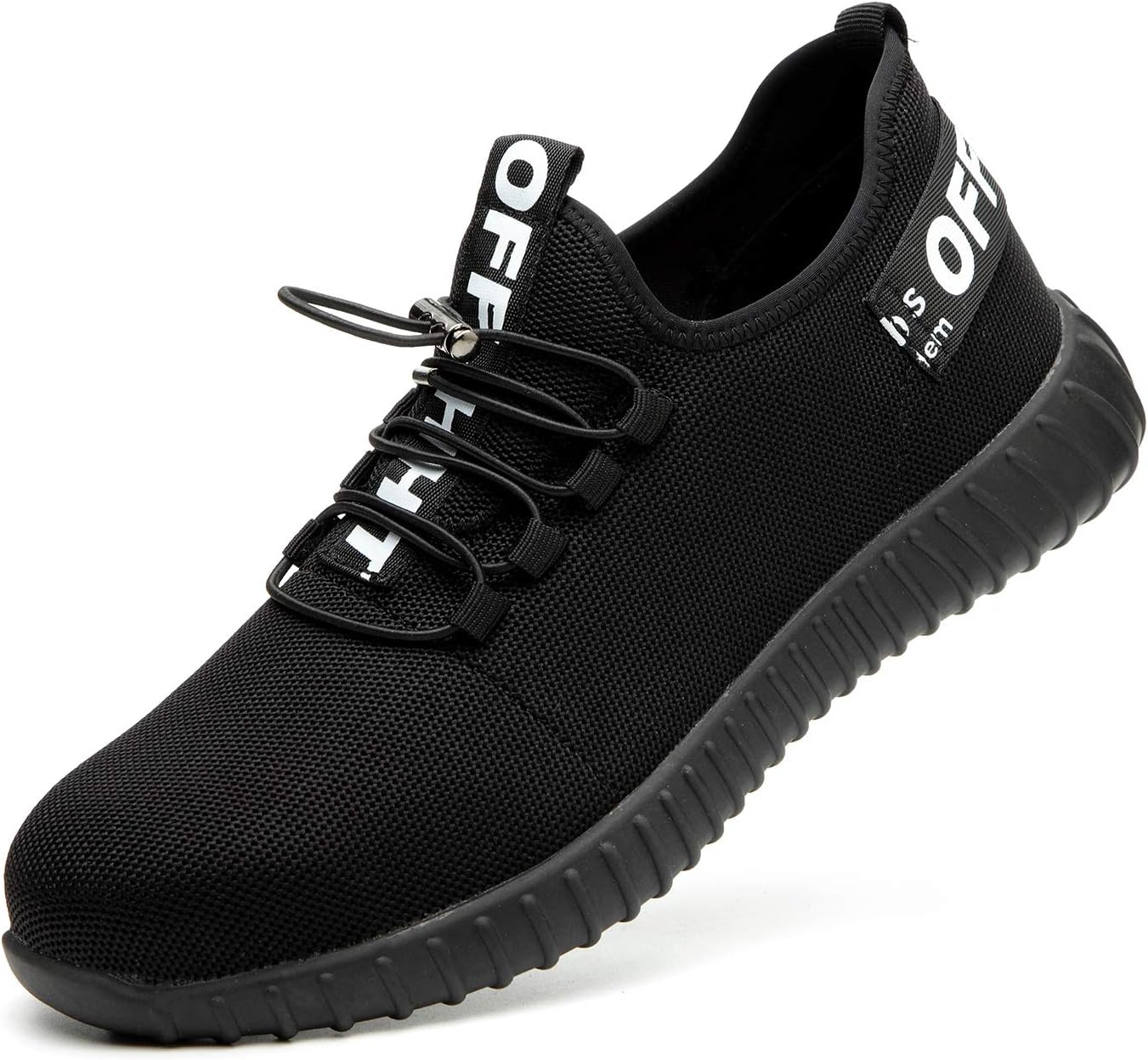 ORISTACO Steel Toe Safety Shoes for Mens, Work Shoes Lightweight Comfort Slip Resistant Industrial Construction Sneakers