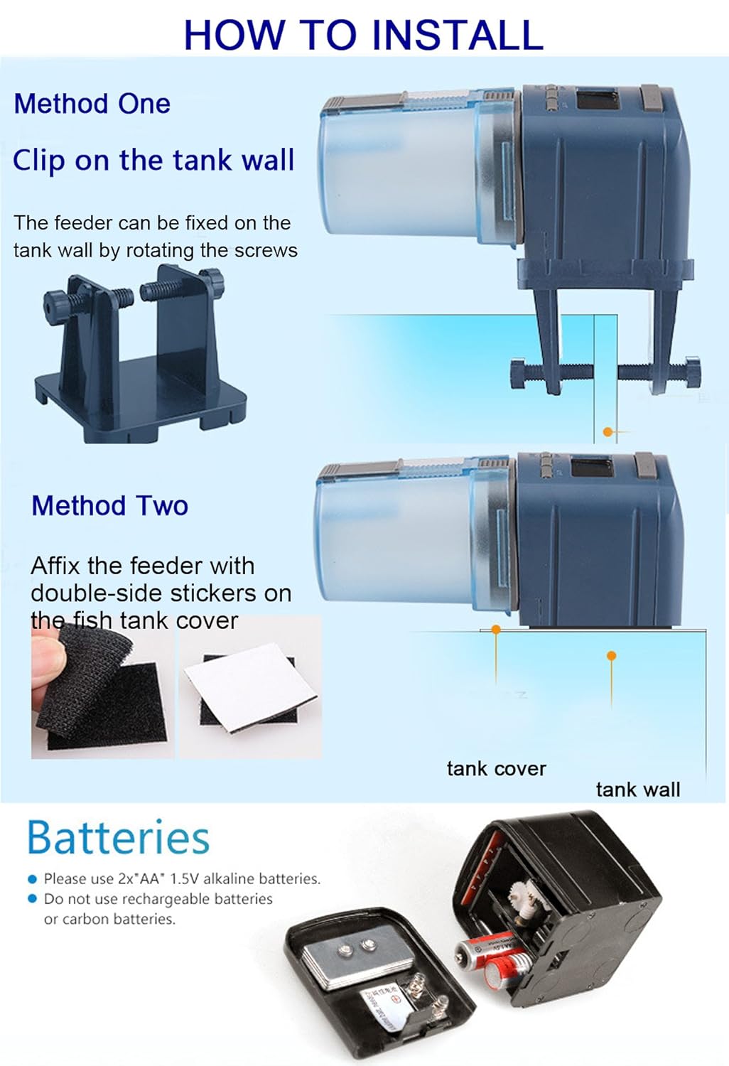 Coodia Auto Fish Food Feeder Battery Operated Automatic Aquarium