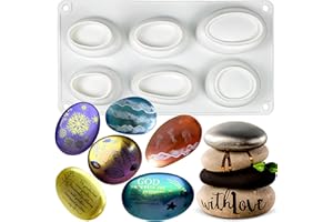 SIQINZONGWA Pebbles Molds, 3D Pebbles Stone Silicone Molds for Baking French Dessert Mousse Cake or Candle Soap Plaster Concrete Art Paint Rocks Gift