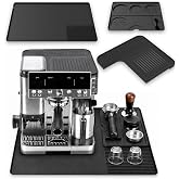 Silicone Coffee Maker Mat for Ninja Luxe ES601 &amp; ES701: 3-in-1 Top Mat + 23.6"x15.7" Coffee Bar Mat + Espresso Tamping Mat &ndash; Food-Grade Silicone, Waterproof, Non-Slip,Heat-Resistant Coffee Accessories