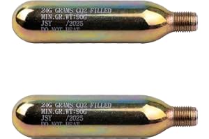24 Gram CO2 Rearming Cylinder 1/2-inch Replacement Thread CO2 Cartridges for Auto Manual Version of Inflatable Jackets Life V
