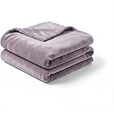 BAHALDEN Fleece Blanket Full/Queen - 80x90 Inch Lightweight & Buttery-Soft Throw for Bed, Sofa, Camping | 300GSM Cloud-Touch Microfiber | Cozy Essentials for Travel & Movie Nights, (Fog Purple)