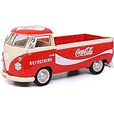 Motor City Classics Coca-Cola Diecast Collectible | 1962 Volkswagen Cargo Van Red-White 1:43 Scale Model 432201 Officially Licensed