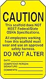 Accuform Signs, Scaffold Tag,Caution This Scaffold